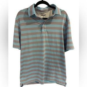 Straight Down Golf Polo‎ Large Blue/Orange Excellent